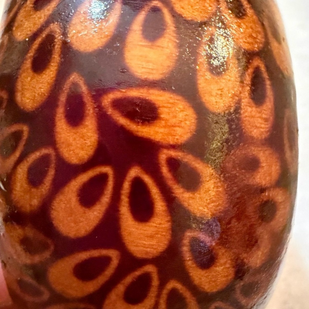 Brown Patterned Bangle Bracelet - image 2